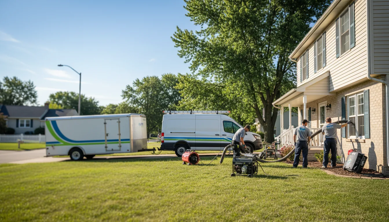 Flooded Basement Restoration And Cleanup With Repair in Middletown, IN near me